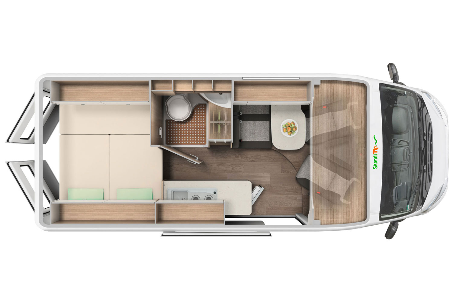overview of the SkandiTrip campervan