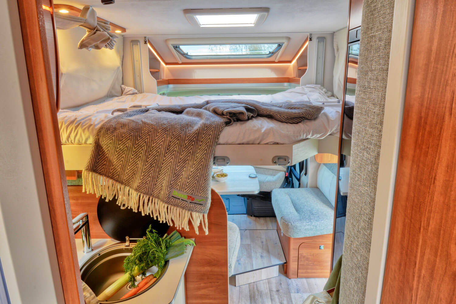 SkandiTrip small motorhome comfortable beds